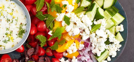 Tomates farcies de salade d’épeautre crémeuse