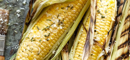 Grilled Corn with Rosemary Butter and Pecorino
