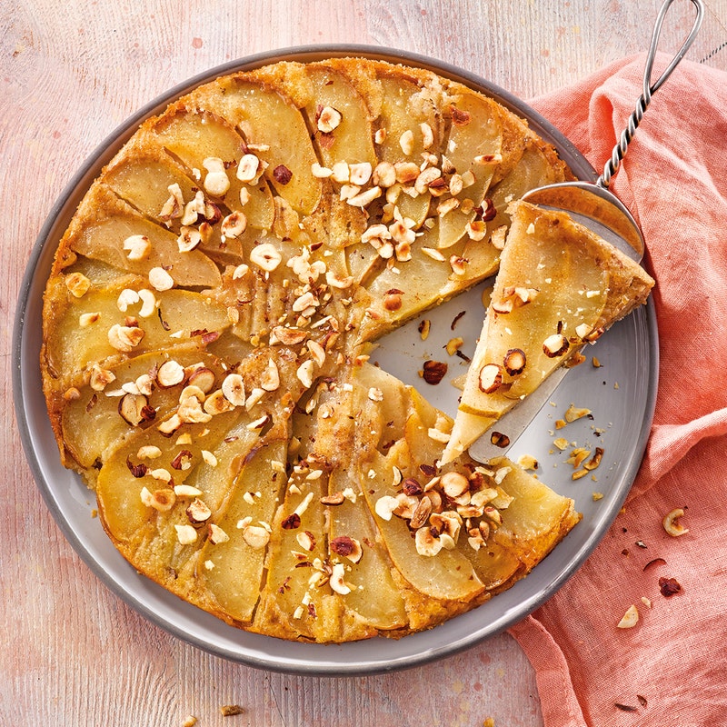 Gestürzter Birnenkuchen