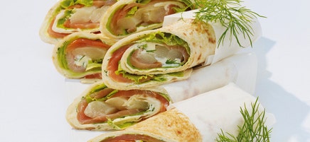 Spargel-Lachs-Wraps
