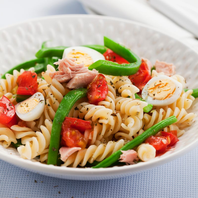 Foto Fusilli mit grünen Bohnen, Tomaten und Thunfisch von WW