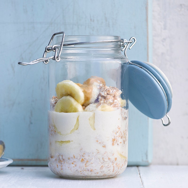 Bananen-Dinkelflocken-Frühstück