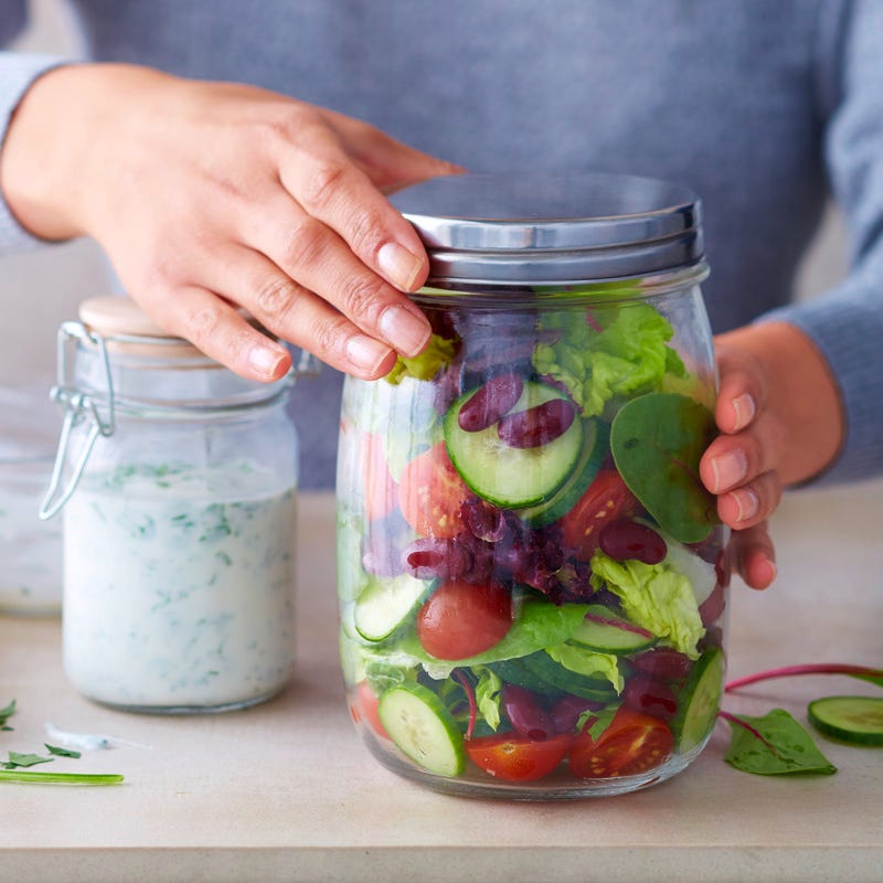 Salatpause mit Joghurtdressing