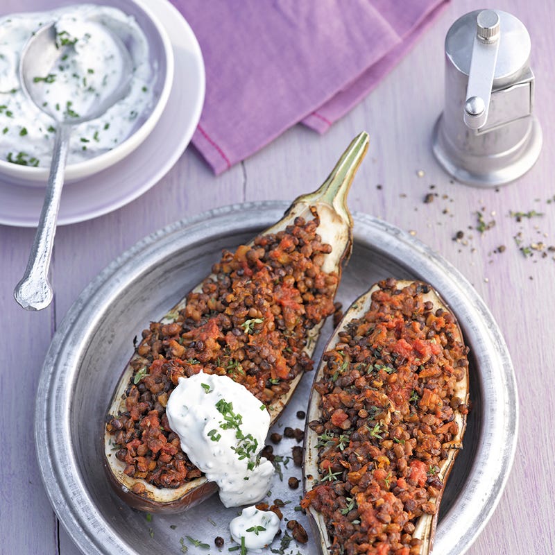 Foto Aubergine mit Linsenfüllung von WW