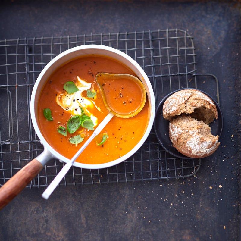 Tomaten-Kürbis-Suppe