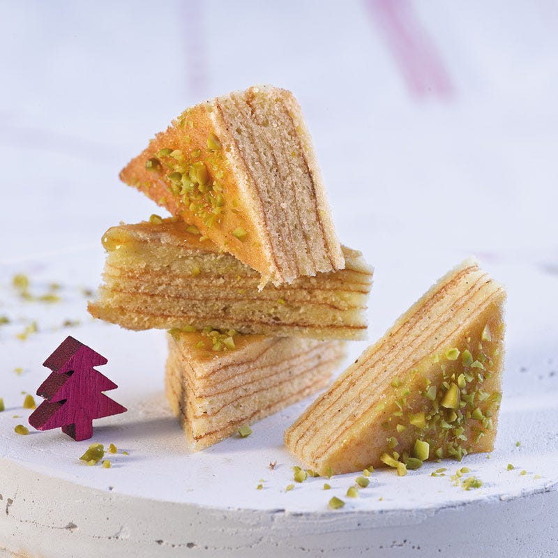 Baumkuchenspitzen mit Marzipan