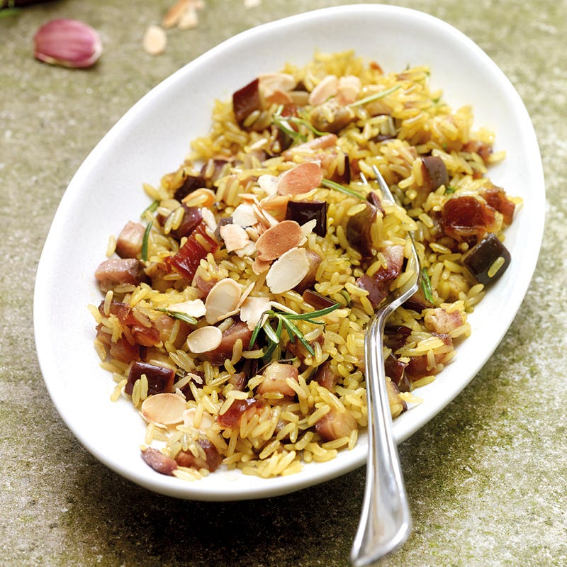 Foto Auberginenpilaw mit Datteln von WW