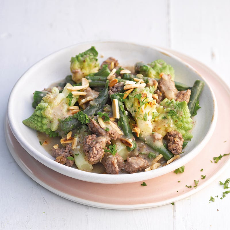 Foto Romanescopfanne mit grünen Bohnen von WW