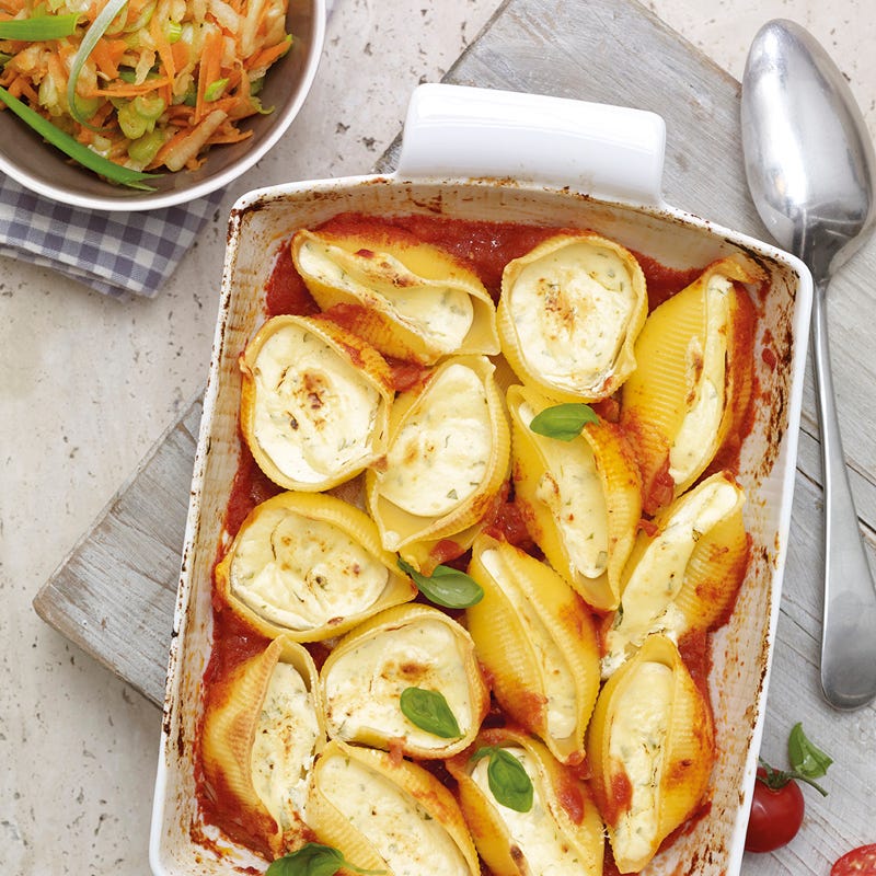 Foto Gratinierte Riesenmuscheln mit Frischkäsefüllung von WW