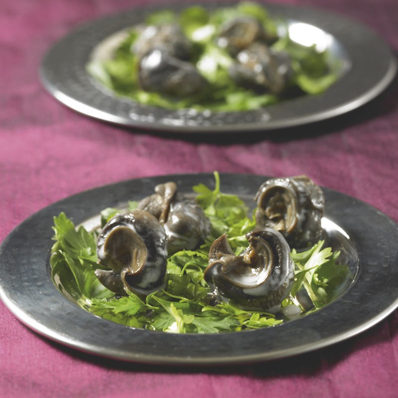 Escargots en salade d'herbes