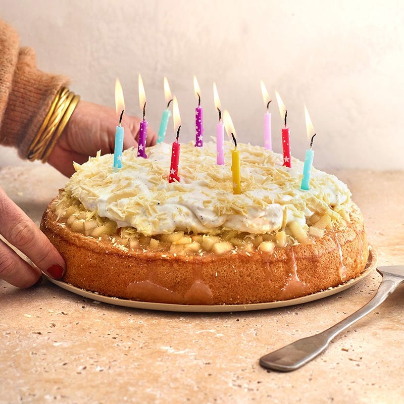 Gâteau d'anniversaire poire et chocolat blanc