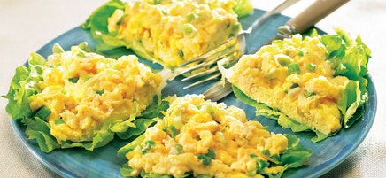 Oeufs brouillés aux cébettes