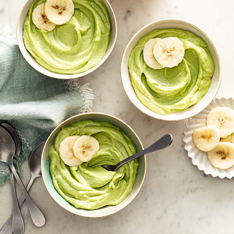 Mousse de banane à l’avocat