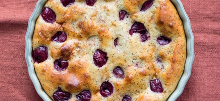 Gâteau léger au yaourt et griottes