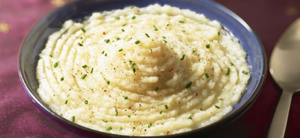 Purée de céleri et de topinambour au raifort