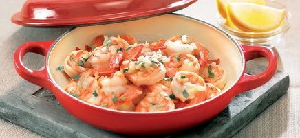 Gambas sautées à l'ail et à l'estragon