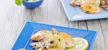 Poêlée de Saint-Jacques aux champignons