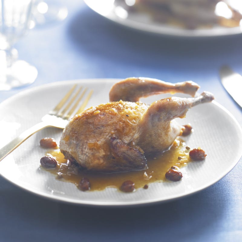 Cailles rôties aux échalotes