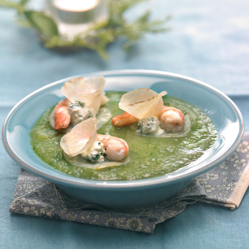 Photo de/du Gambas en soupe de céleri par WW