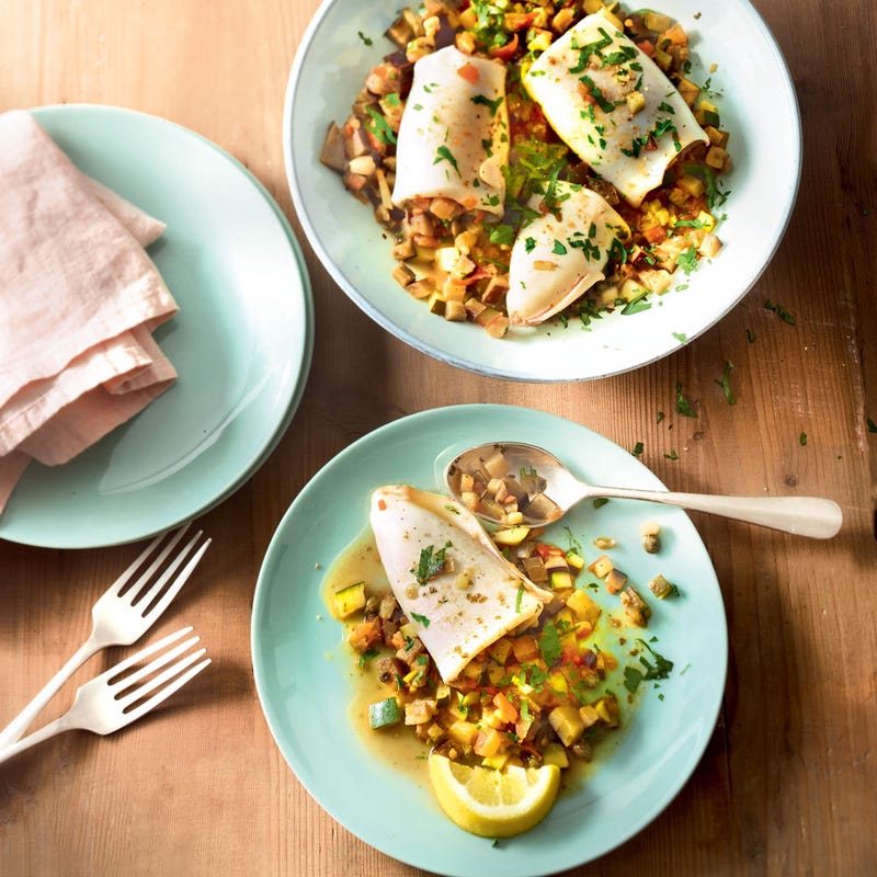 Photo de/du Seiche farcie à la méditerranéenne par WW