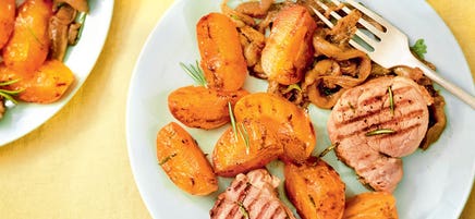 Filet mignon à la plancha aux abricots