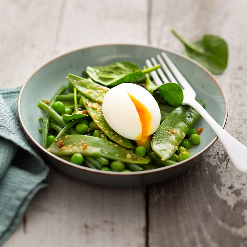 Photo de/du Salade tiède croustillante à l'œuf mollet par WW