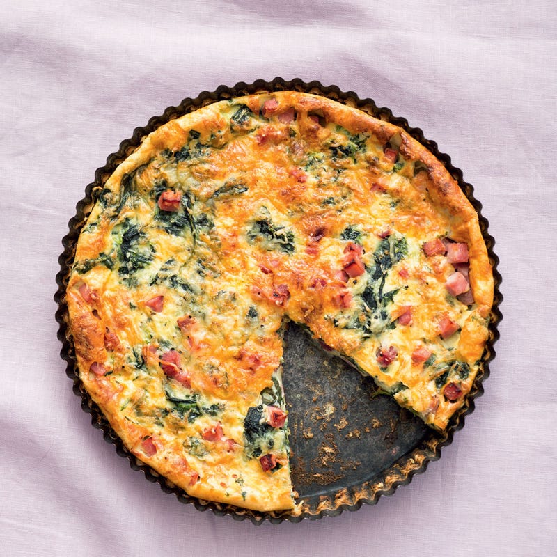 Quiche sans pâte jambon épinards