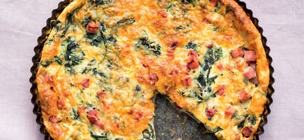 Quiche sans pâte jambon épinards