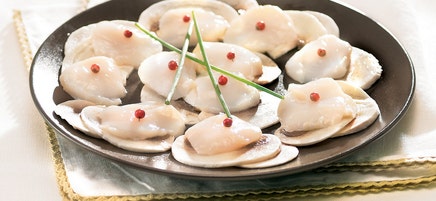 Tartare de coquilles Saint-Jacques et champignons