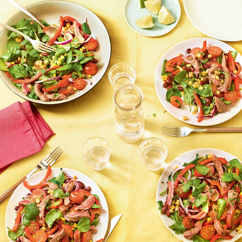 Photo de/du Salade épicée au steak et maïs grillés par WW