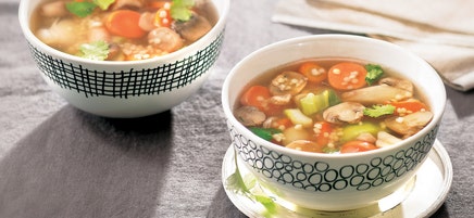 Soupe perlée aux petits légumes
