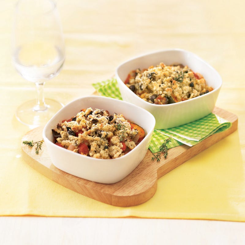 Photo de/du Crumble de ratatouille au chèvre par WW