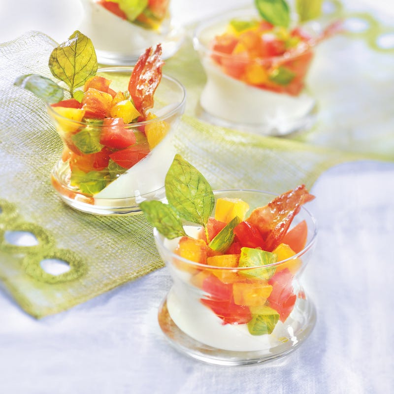 Photo de/du Panna cotta de chèvre aux 2 tomates par WW