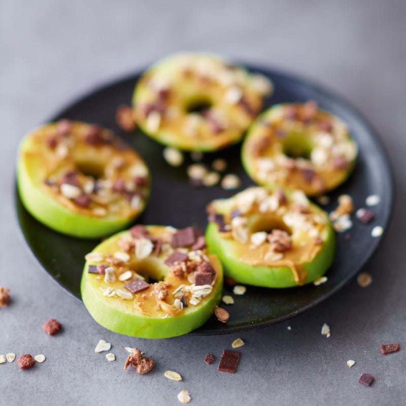 Foto van Appelring met pindakaas door WW