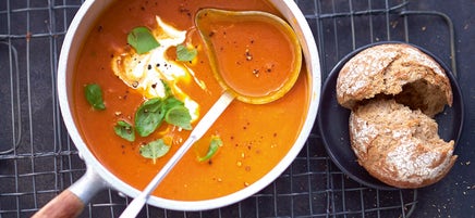 Tomaten-pompoensoep