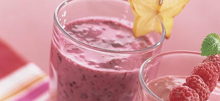 Yoghurtsmoothie med blåbär och banan