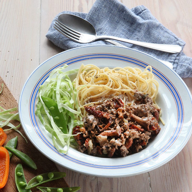 Foto av Pasta med färs- och kantarellsås från WW ViktVäktarna