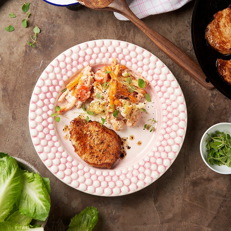 ViktVäktarna - Kotlett med pasta- och grönsaksgratäng