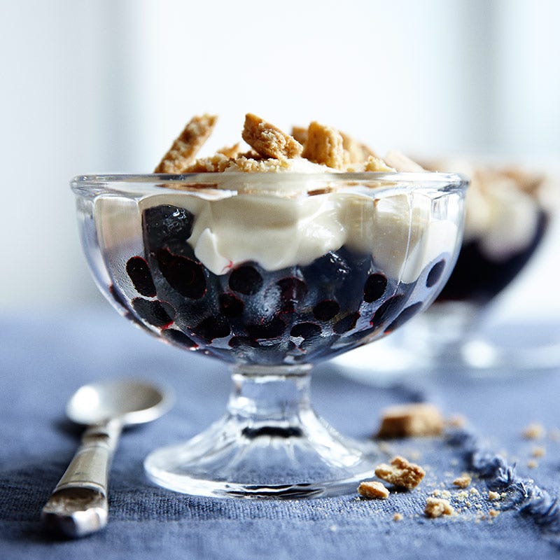 Foto av Blåbärscheesecake i glas från WW ViktVäktarna
