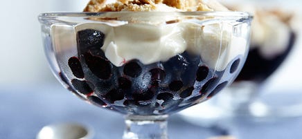 Blåbärscheesecake i glas