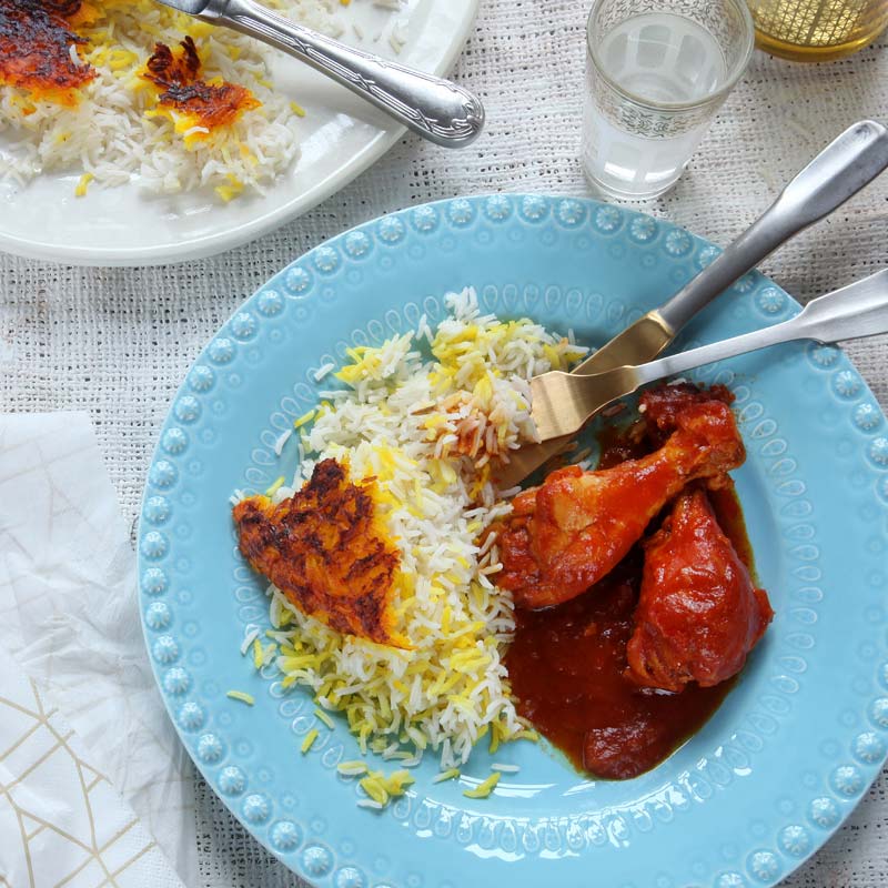 ViktVäktarna - Kycklinglår med tomatsås och persiskt saffransris
