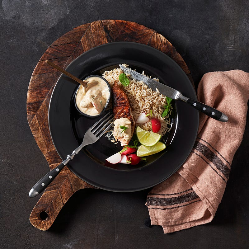 ViktVäktarna - Sotad tikka masalalax med ris och raita