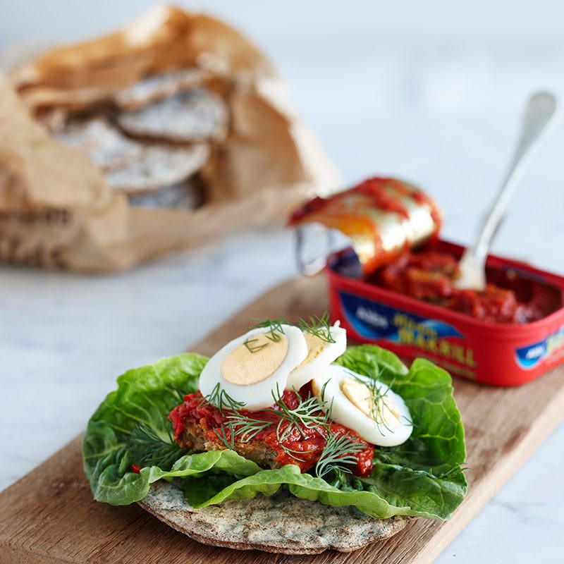 Foto av Knäckebröd med makrill och ägg från WW ViktVäktarna