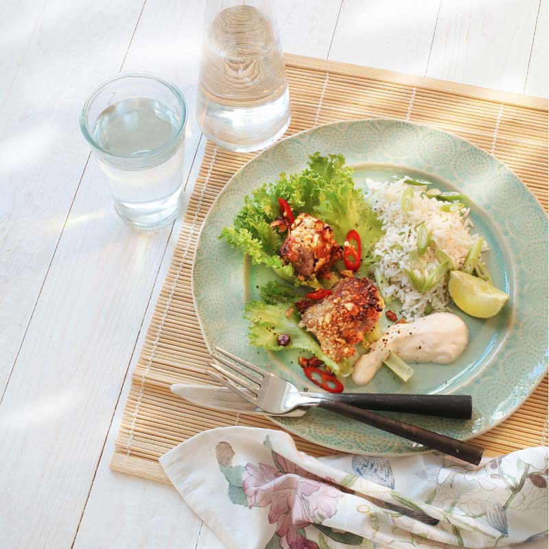 ViktVäktarna - Nötpanerad fläskfilé med chilidip