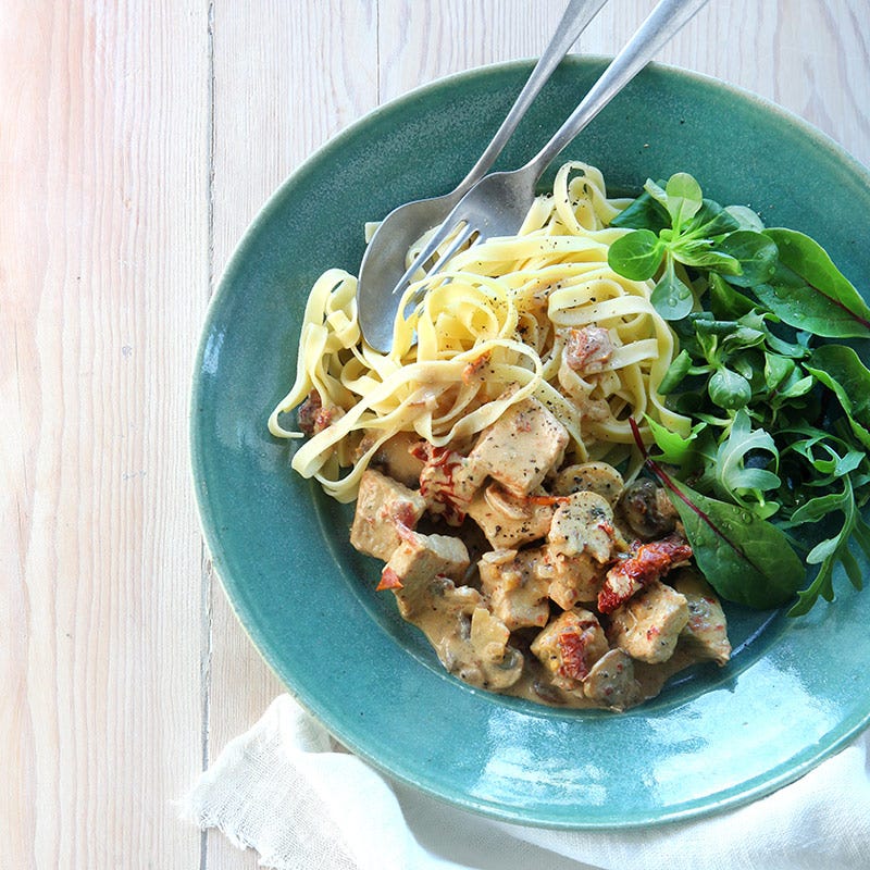 Foto av Pasta med fläskytterfilé i svamp- och tomatsås från WW ViktVäktarna