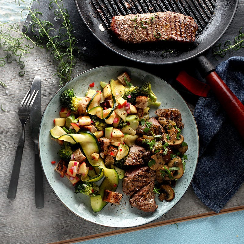 Foto av Ryggbiff med svamp och ljumna grönsaker från WW ViktVäktarna