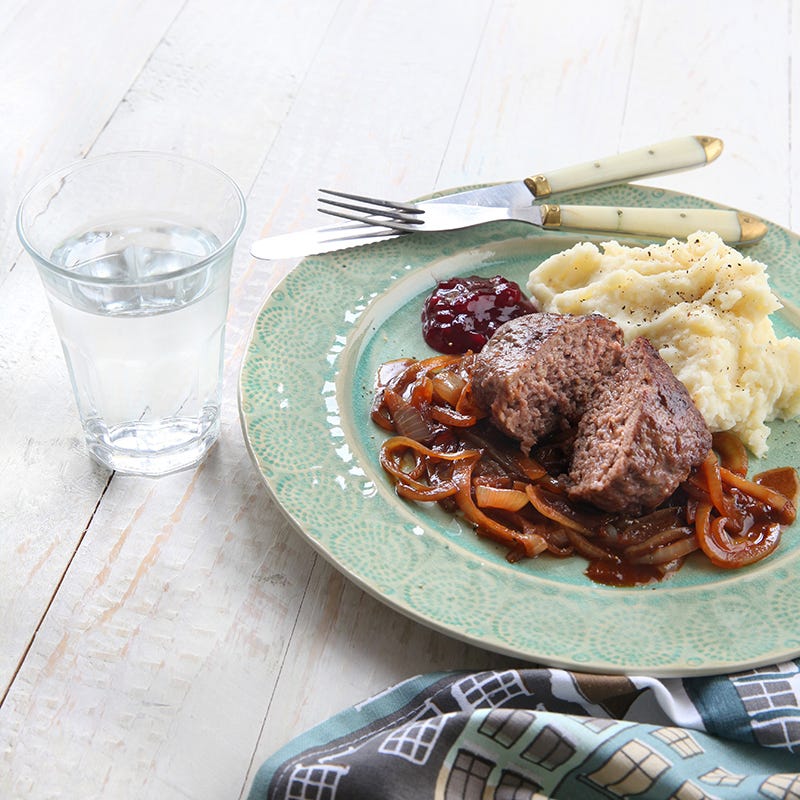 Viktväktarna - Pannbiff med stekt lök och potatismos