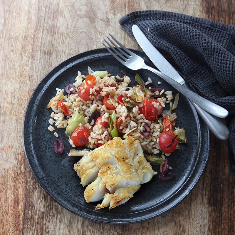 Foto av Kolja med tomat- och olivris från WW ViktVäktarna