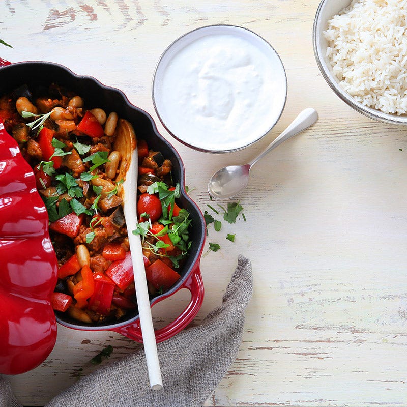 Foto av Het auberginegryta med bönor från WW ViktVäktarna