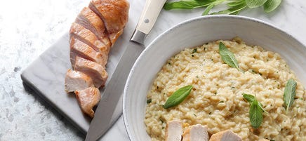 Salviarisotto med kycklingfilé